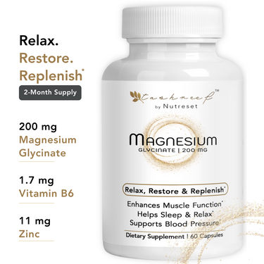 Tashreef Magnesium Glycinate 200 mg Chelated Mineral Supplement, 60 Capsules